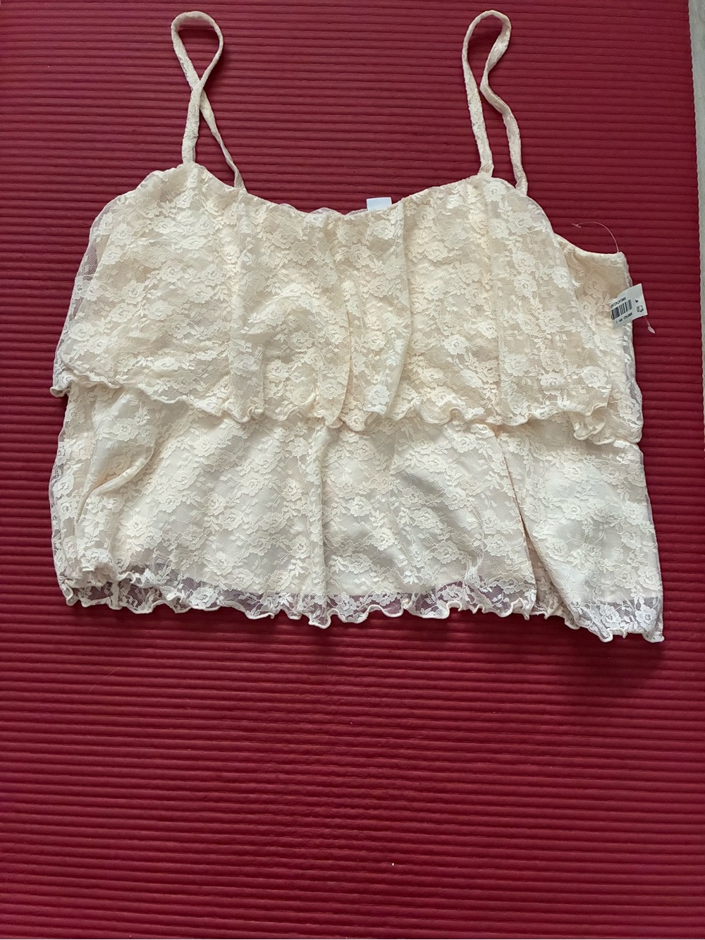 Old Navy Cream Lace Layered Spaghetti-Strap Camisole